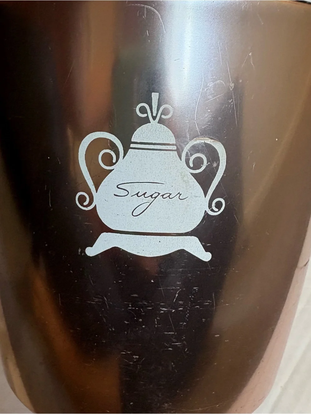 Vintage West Bend Rose Gold Copper Tea And Sugar Canister Set Of 2 Made In USA